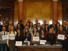 9 February 2012 National Assembly Speaker Prof. Dr Slavica Djukic Dejanovic with the students